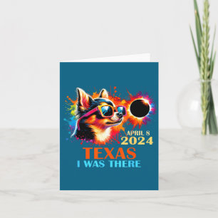 Texas Total Solar Eclipse Chihuahua Design Card