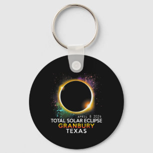 Texas Totality Total Solar Eclipse April 8 2024 Keychain