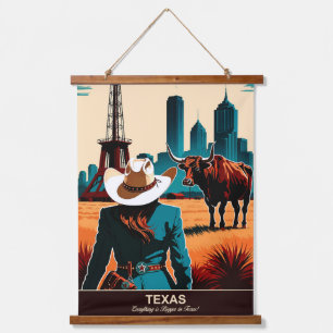 Texas Travel: Everything is Bigger in Texas Hanging Tapestry