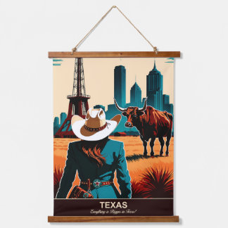 Texas Travel: Everything is Bigger in Texas Hanging Tapestry