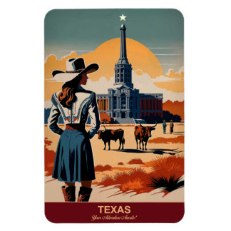 Texas Travel: Your Adventure Awaits Flexible Magnet