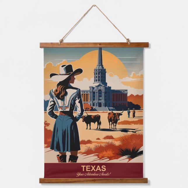 Texas Travel: Your Adventure Awaits Hanging Tapestry (Front)