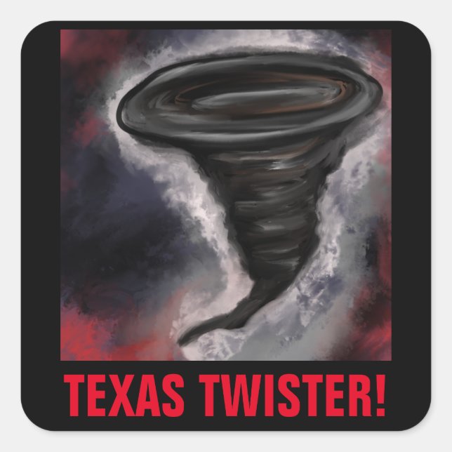 TEXAS TWISTER SQUARE STICKER (Front)