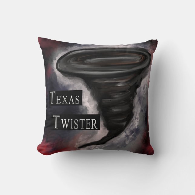 TEXAS TWISTER THROW PILLOW (Front)