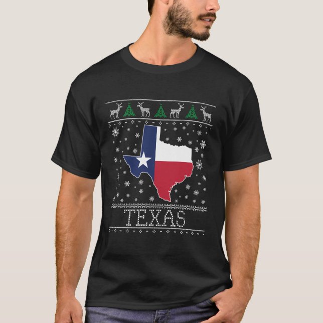 Texas Ugly Christmas Sweater Long Sleeve Shirt Cm (Front)