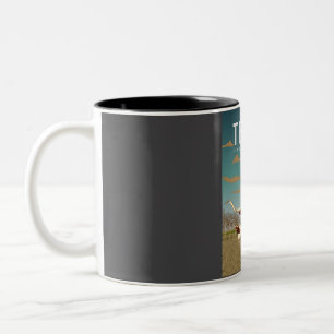 Texas United States Vintage Retro US State Travel Two-Tone Coffee Mug