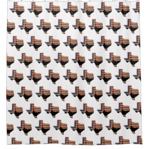 Texas US Flag and Crude Oil Drilling Rig