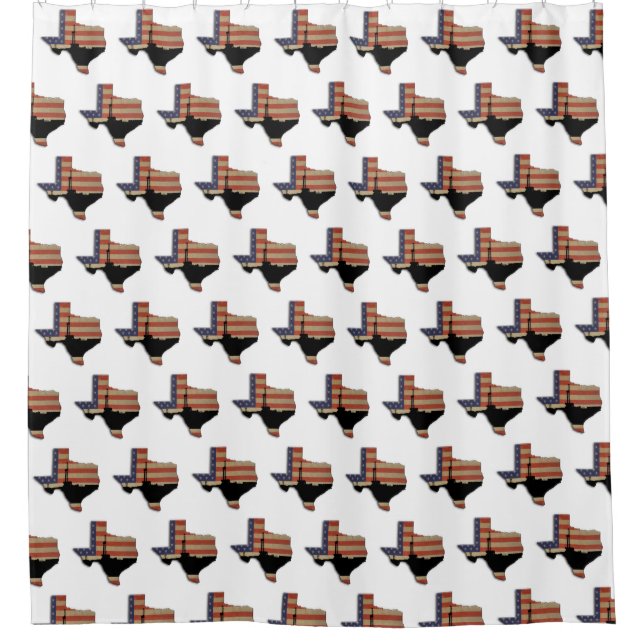 Texas US Flag and Crude Oil Drilling Rig (Front)