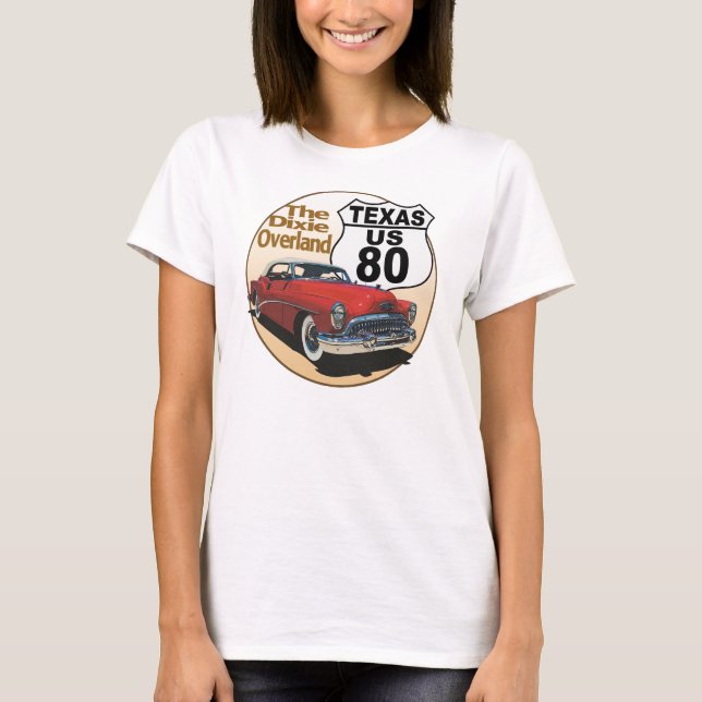 Texas US Route 80 - The Dixie Overland T-Shirt (Front)