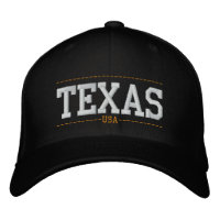 Texas USA Brodés Casquettes Zip