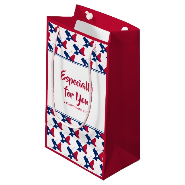 TEXAS USA Christian Custom Celebration Party Small Gift Bag (Front Angled)