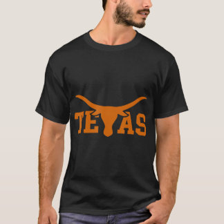 Texas USA Longhorn Bull American Font T-Shirt