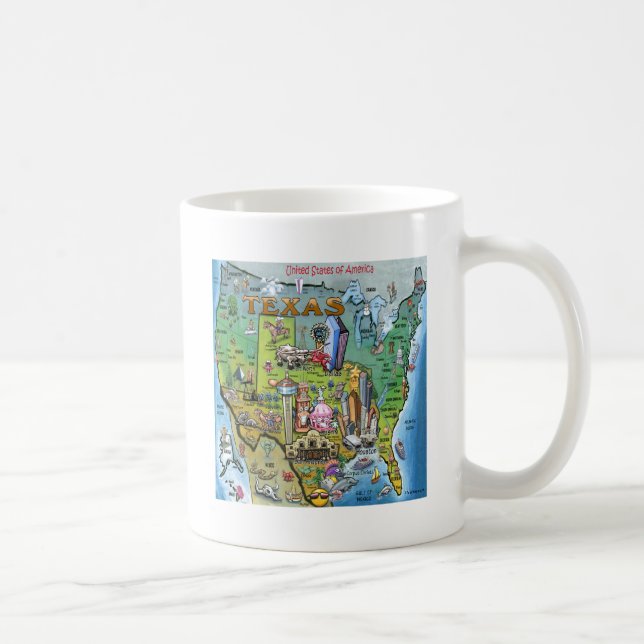 Texas USA Map Coffee Mug (Right)