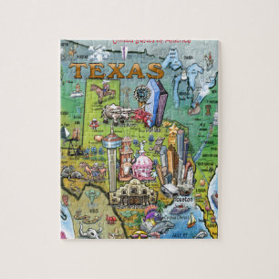Texas USA Map Jigsaw Puzzle