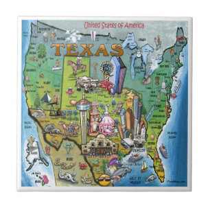 Texas USA Map Tile