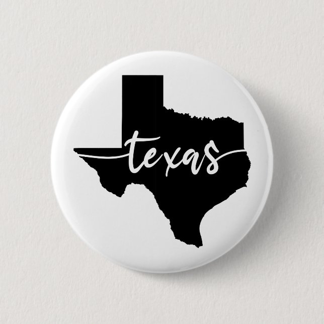 Texas USA State Map 2 Inch Round Button (Front)