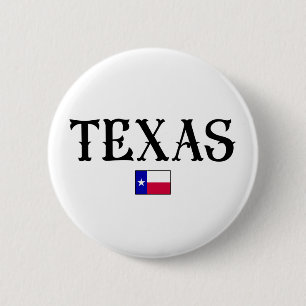 Texas USA State Map Flag 2 Inch Round Button