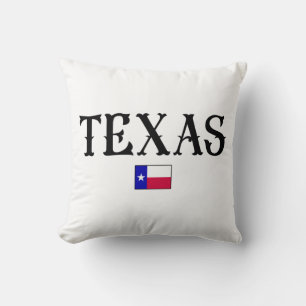 Texas USA State Map Flag Throw Pillow