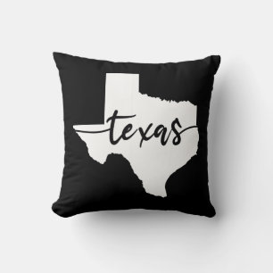Texas USA State Map Throw Pillow