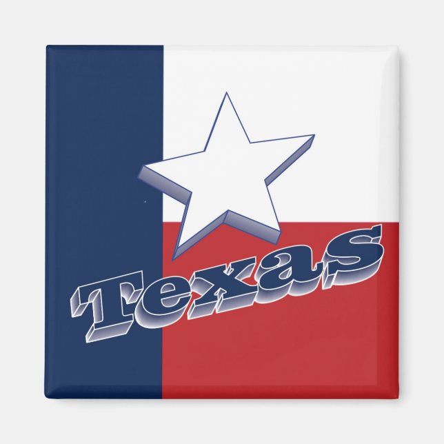 Texas USA State Travel Souvenir Frigo Magnet (Devant)