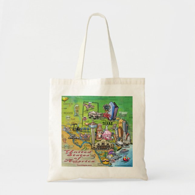 Texas USA Tote Bag (Front)