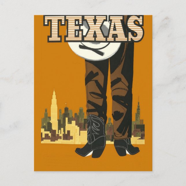 Texas USA vintage travel postcard (Front)
