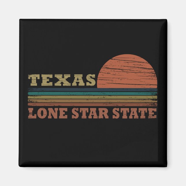 Texas vintage sunset magnet (Front)