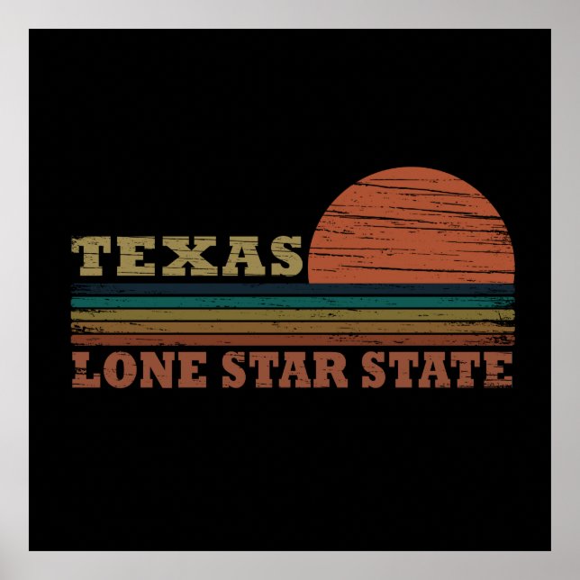 Texas vintage sunset poster (Front)