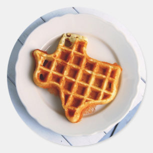 Texas Waffle Classic Round Sticker