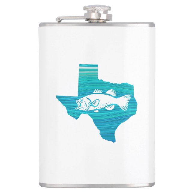 Texas Wave Fishing Hip Flask (Front)