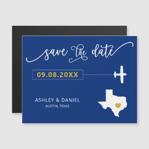 Texas Wedding Enregistrer la carte Date, Carte