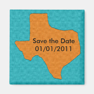 Texas Wedding.  Save the Date Magnet. Magnet