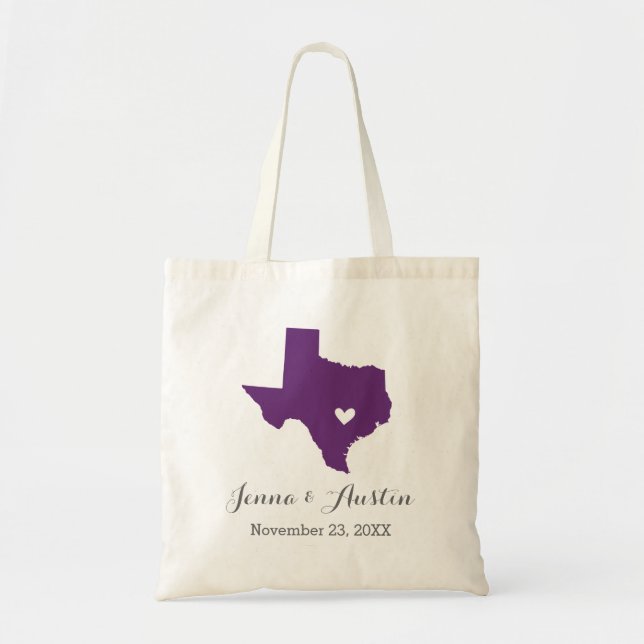 Texas Wedding Welcome Tote Bag (Front)