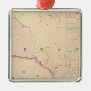 Texas, Western Portion Metal Ornament