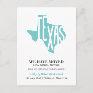 TEXAS  We've moved New address New Home Postcard
