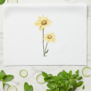 Texas Wild Flowers – Sunflower, yellow Kitchen Towel