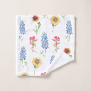 Texas Wildflower Pattern Bath Towel Set