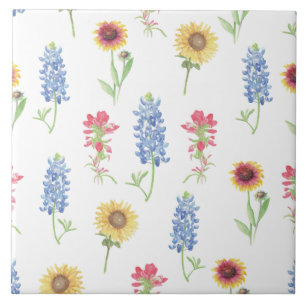 Texas Wildflower Pattern Tile