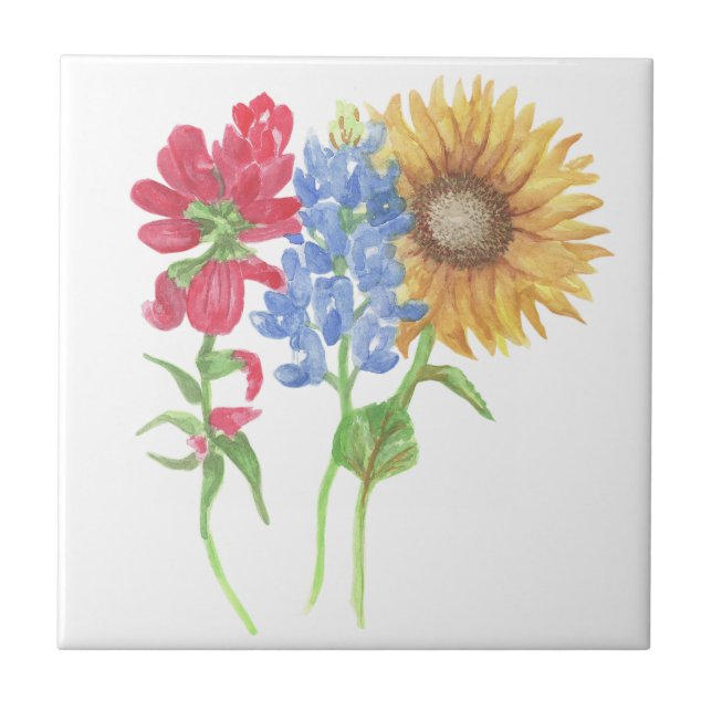 Texas Wildflowers Tile (Front)