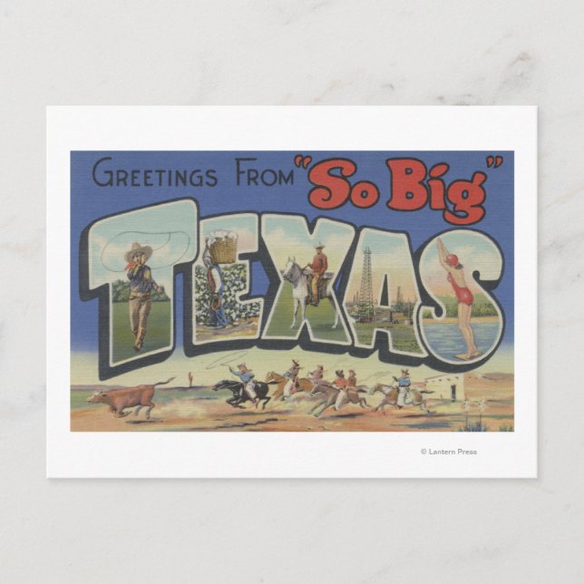 TexasLarge Letter Scenes 2 Postcard (Front)