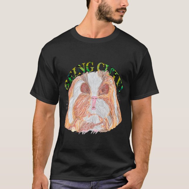 TEXEL GUINEA PIG BEING CUTE T-Shirt (Front)