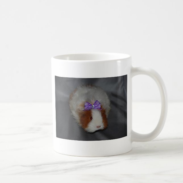 Texel Guinea Pig with bow Coffee Mug (Right)