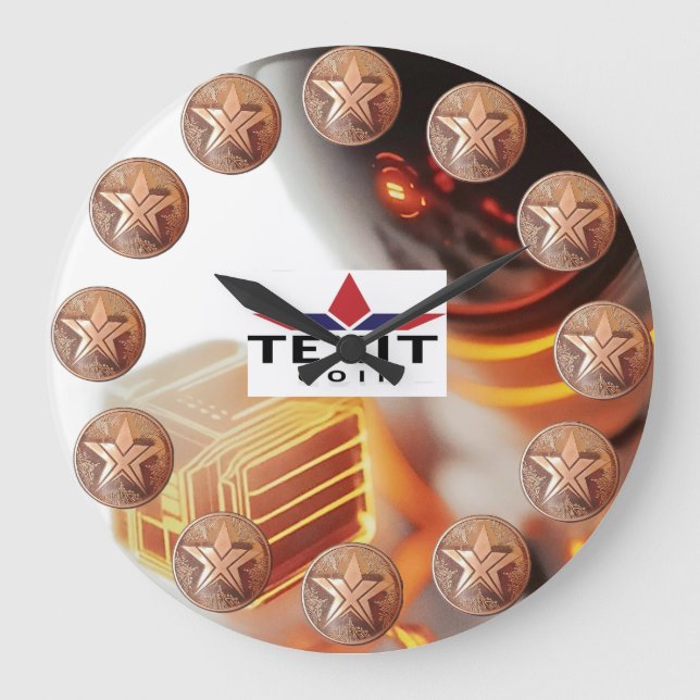 TeXit Coin Logo Time Large Clock (Front)