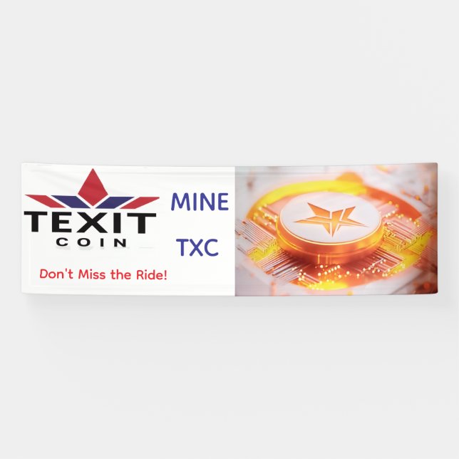 TeXit Coin Rocket Ship Mine TXC  Banner (Horizontal)
