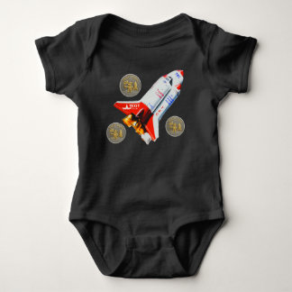 TexitCoin Baby Official Logo on Dark Grey T-Shirt Bodysuit