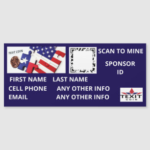 Texitcoin Scan to Mine QR Code Magnet