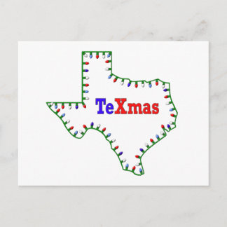 TeXmas Lights Holiday Postcard