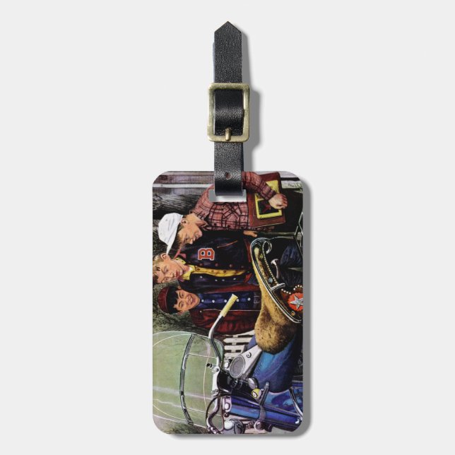 Tex's Motorcycle Luggage Tag (Front Vertical)