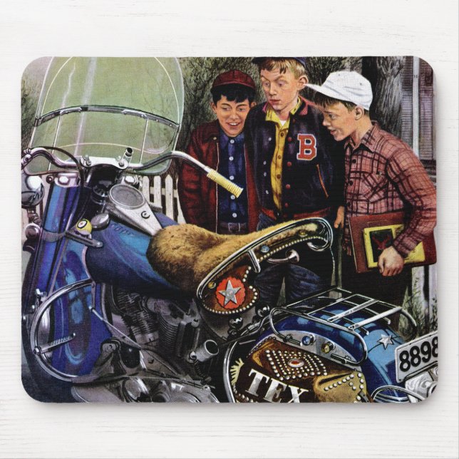 Tex's Motorcycle Mouse Pad (Front)