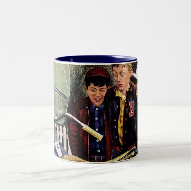 Tex's Motorcycle Two-Tone Coffee Mug (Center)